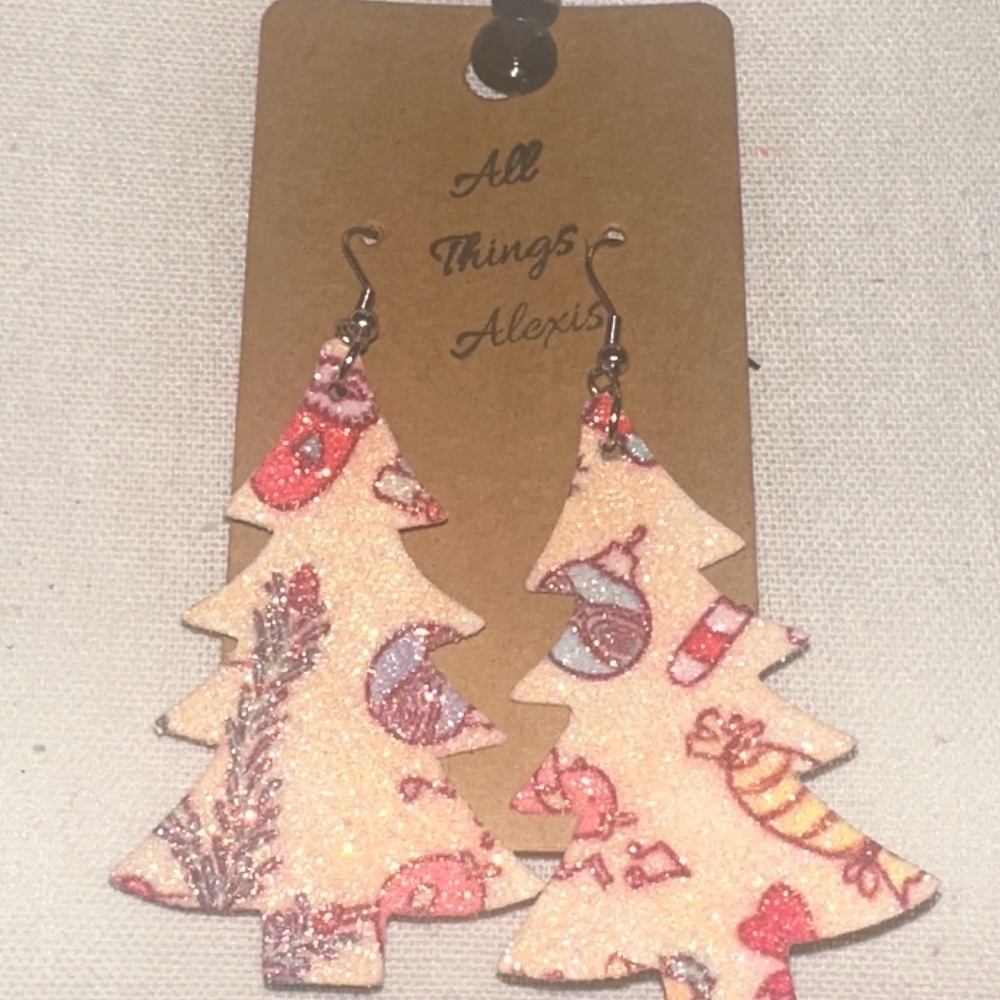 Handmade Festive Christmas Tree Earrings